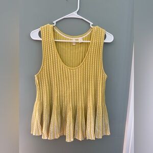 Anthro I Moth Yellow Striped Sleeveless Top